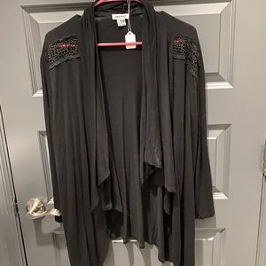 🔥Black waterfall cardigan